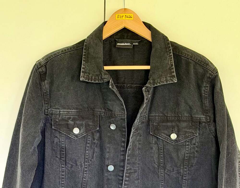 Nickelodeon Spongebob and Patrick Black Denim Jacket Adult Medium - Picture 8 of 10